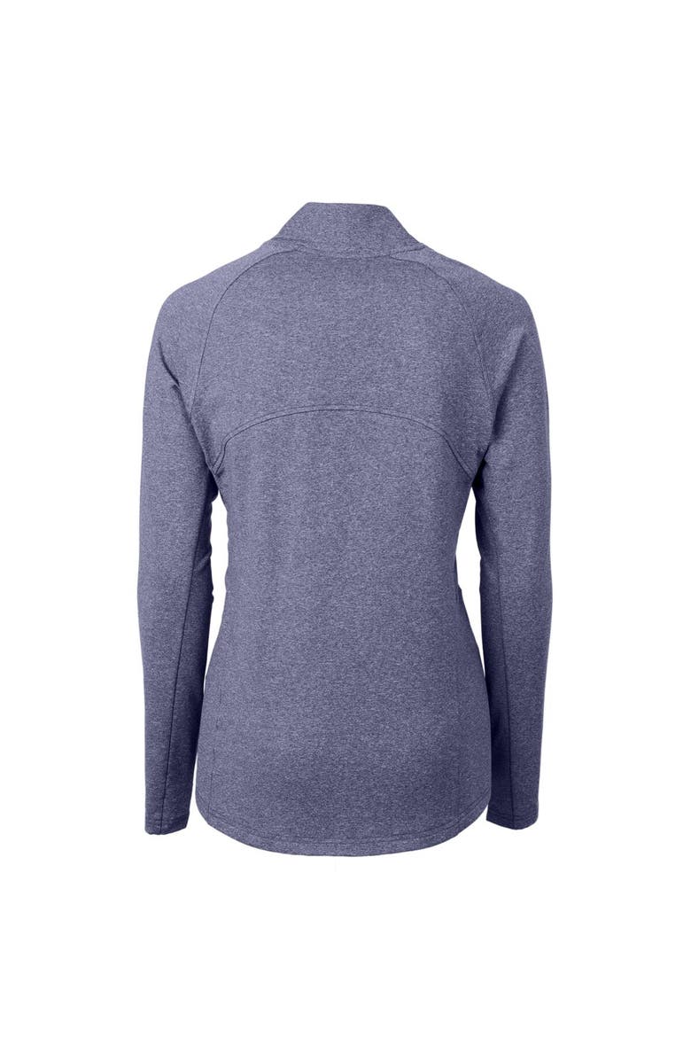 Cutter & Buck Women's Cutter & Buck Heather Navy Tampa Bay Rays Adapt Eco Knit Raglan Full-Zip Jacket, Alternate, color,