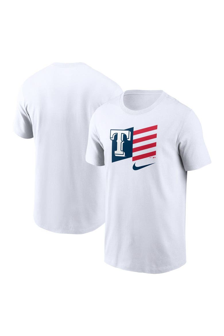 Texas Ranger Shop Nike Men's Nike White Texas Rangers Americana Flag T-Shirt (Men ...