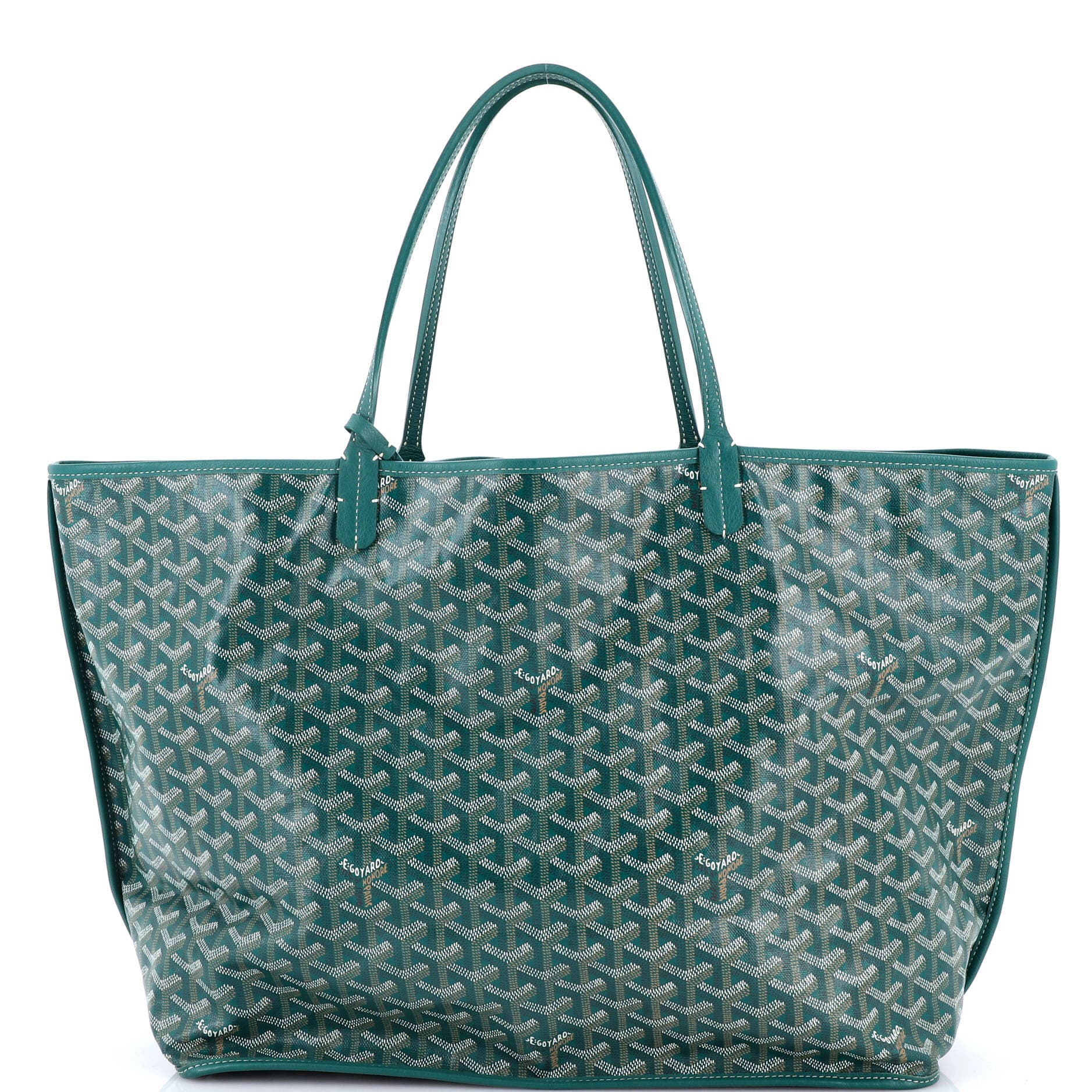 Pre-Owned Goyard Anjou Reversible Tote Coated Canvas GM, Main, color, Green