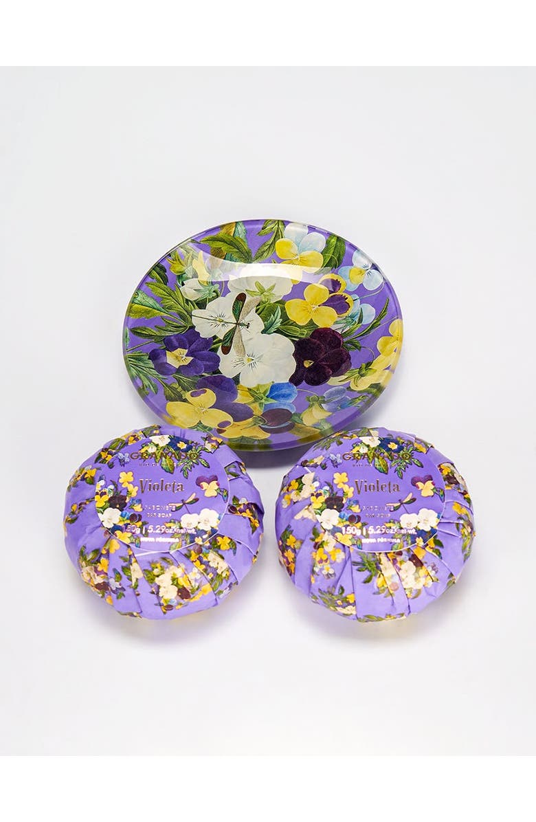 GRANADO Violeta Bar Soap Duo & Glass Tray Kit, Alternate, color, NO COLOR