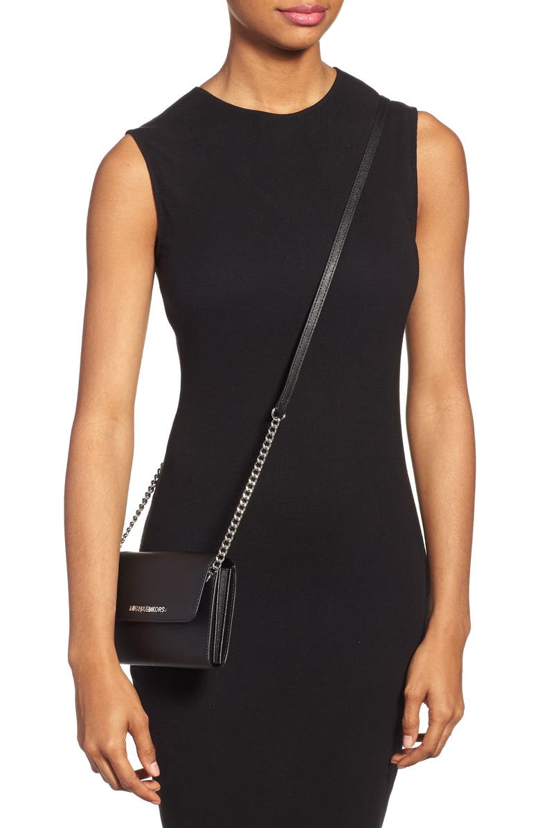 MICHAEL Michael Kors 'Large Jet Set' Saffiano Leather Crossbody Bag, Alternate, color,