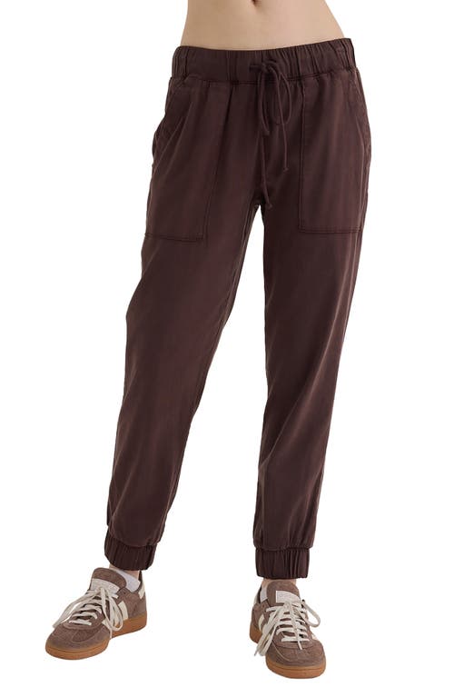 Bella Dahl Pocket Joggers In Brown