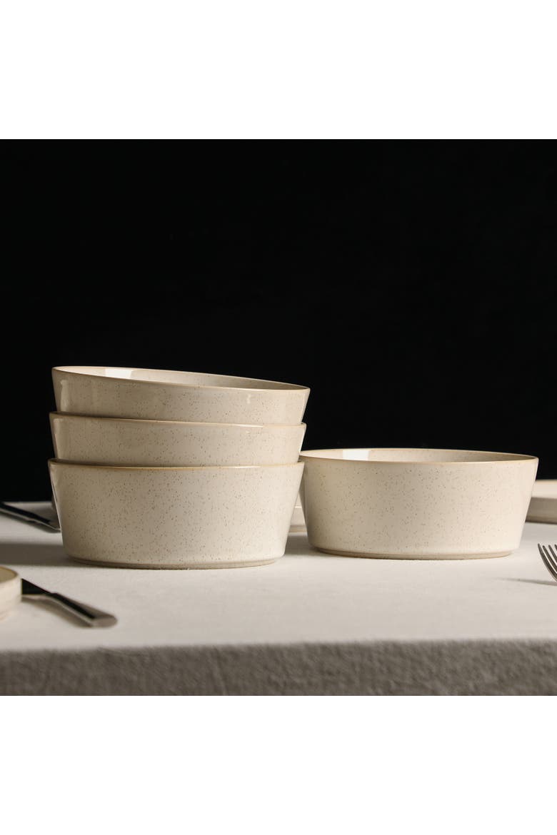 Claire Stoneware 8-Piece Bowl Set, Alternate, color, White