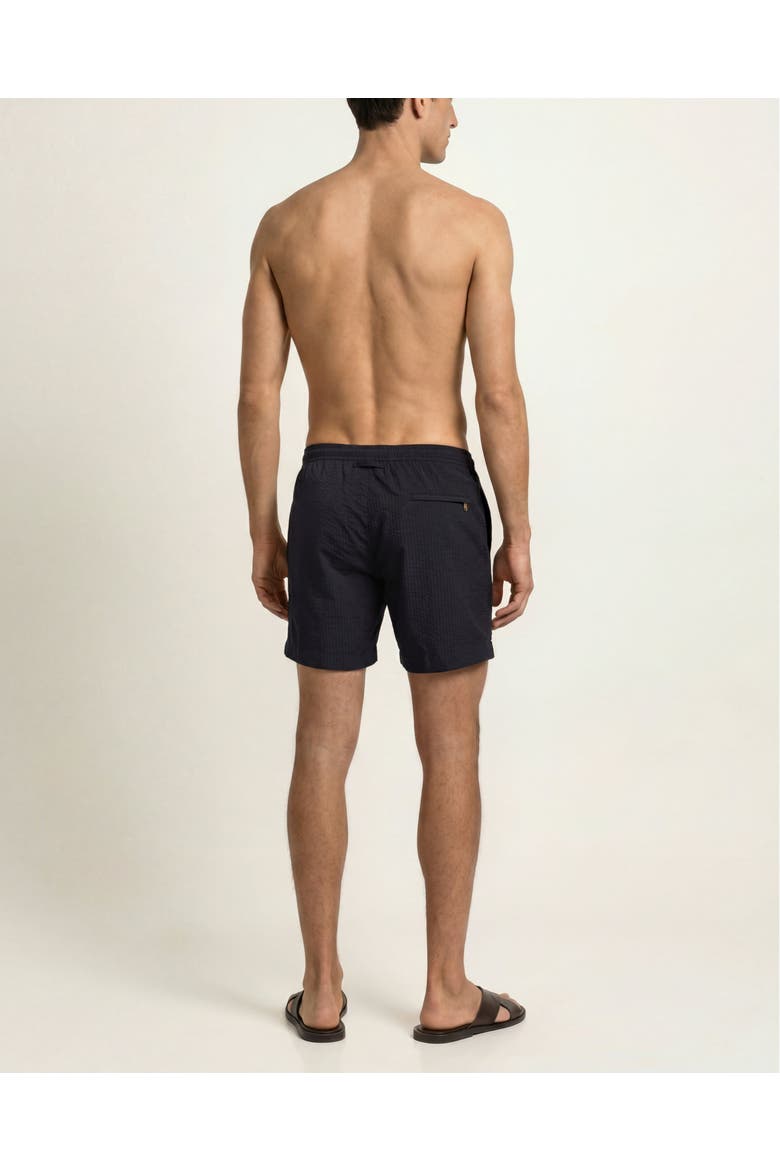 Bulldog Drawcord Seersucker Swim Shorts, Alternate, color, NIGHT IRIS
