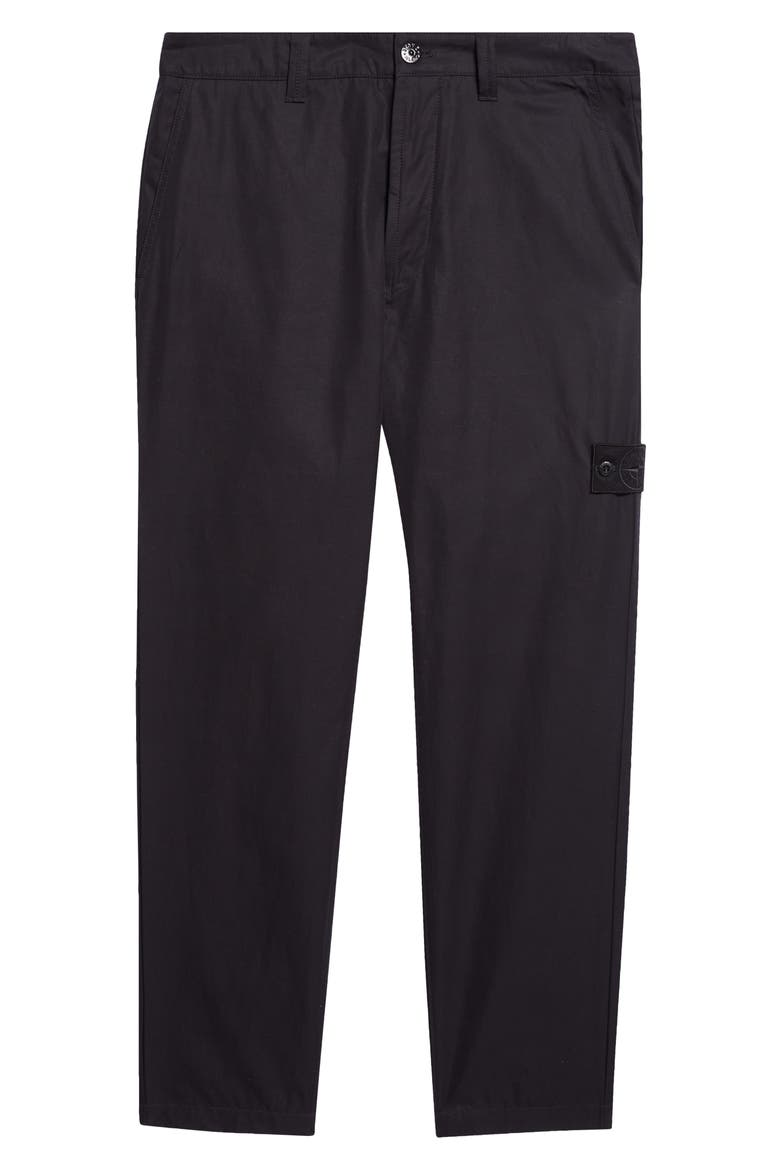 Cotton Straight Leg Pants, Alternate, color, BLACK