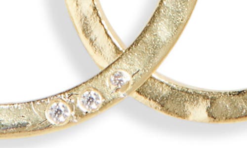 Argento Vivo Hammered Link Circle Pendant Necklace In Gold