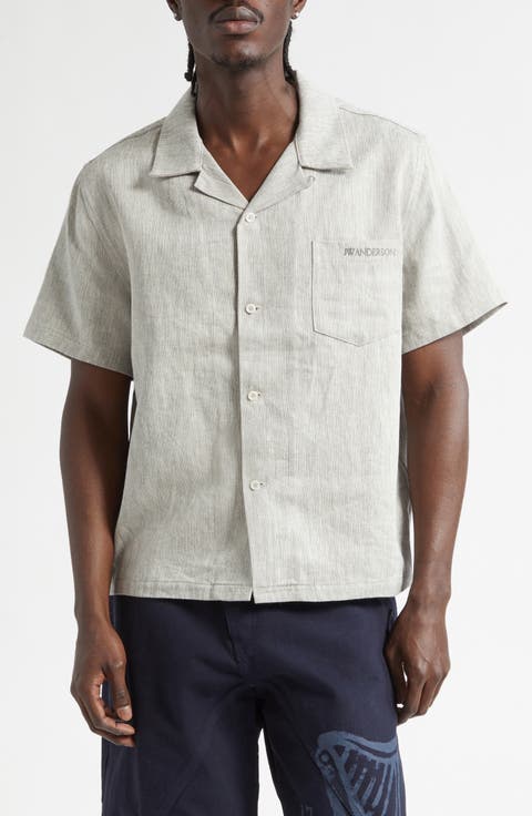 x Guinness Jacquard Linen & Cotton Camp Shirt