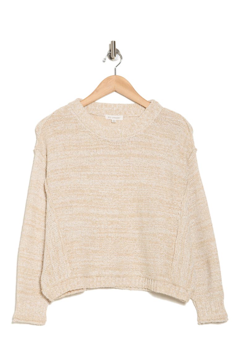 Crewneck Sweater, Alternate, color, KHAKI