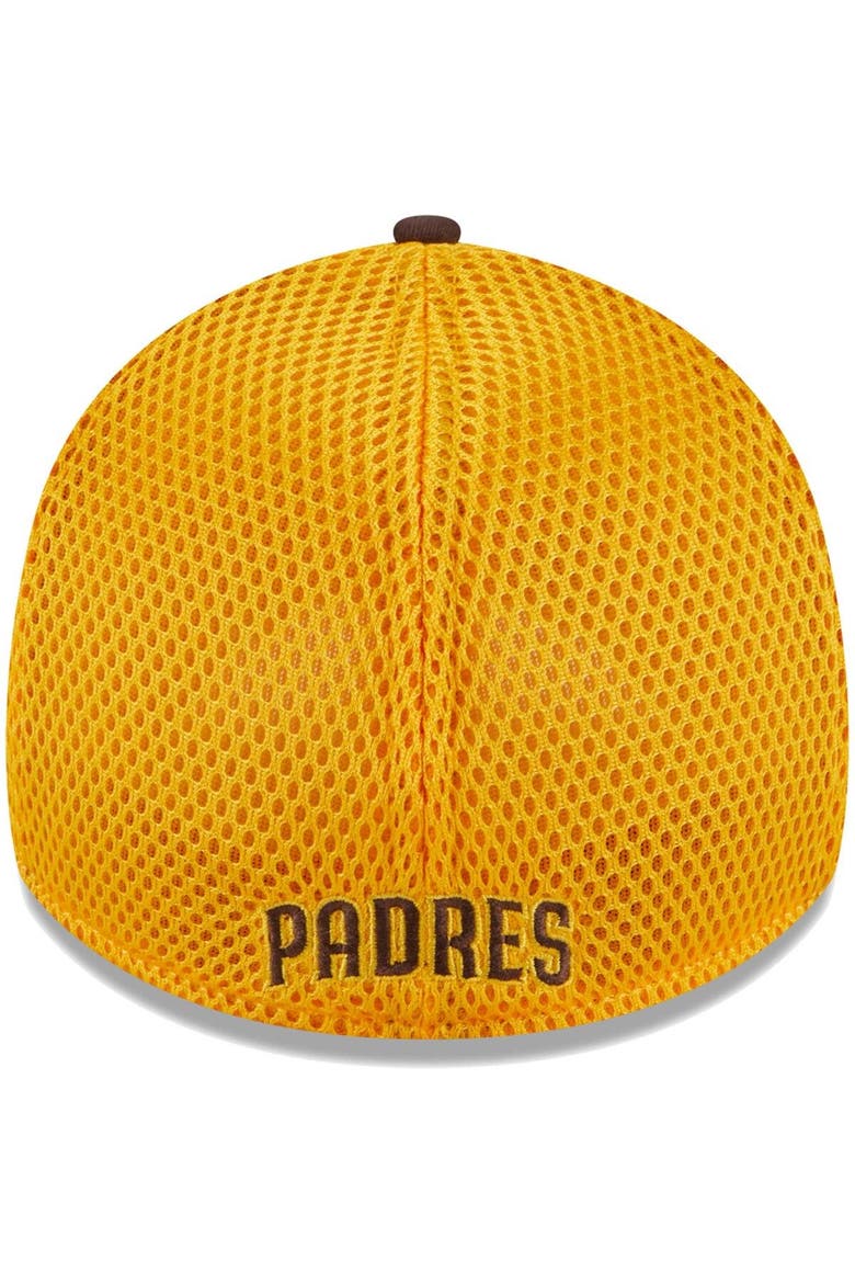 Men's New Era Brown San Diego Padres Team Neo 39THIRTY Flex Hat, Alternate, color, Brown
