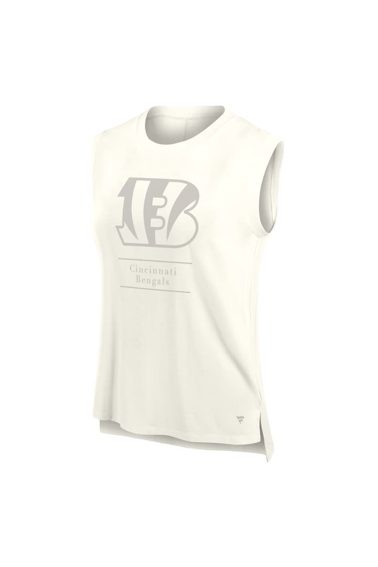 Women's Fanatics Cream Cincinnati Bengals Studio Embrace Tank Top, Alternate, color, Cream