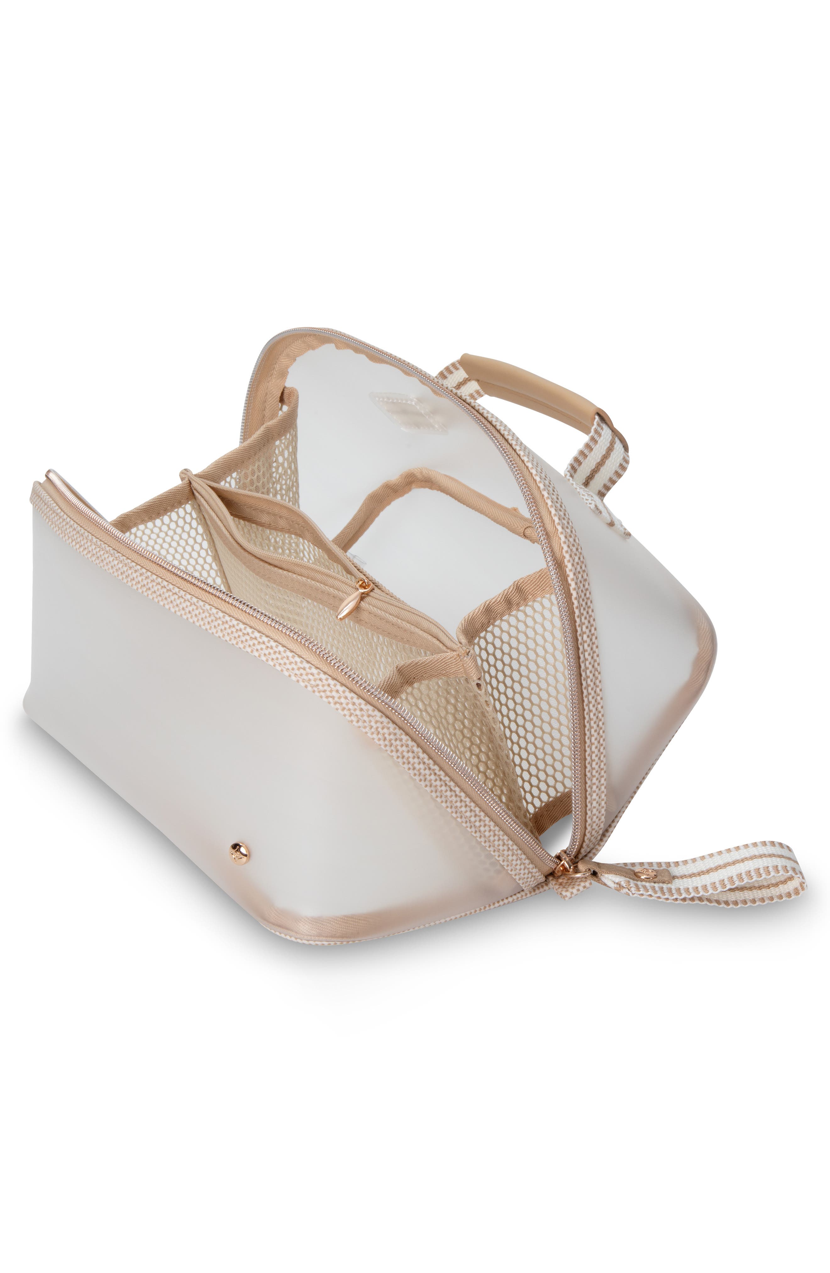 Miami Tropea Large Zip Makeup Case, Alternate, color, WHITE