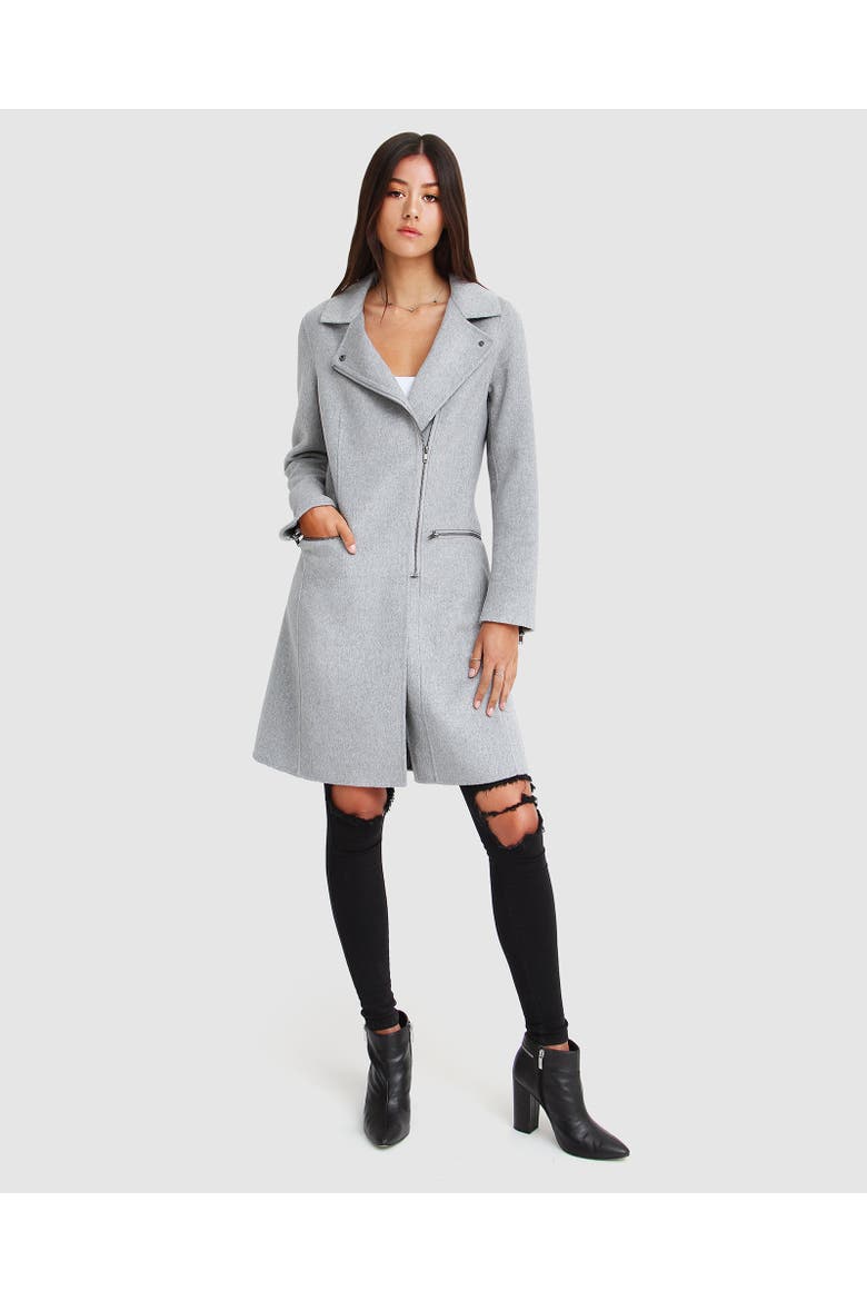 Last Chance Wool Blend Coat, Alternate, color, GREY MARL