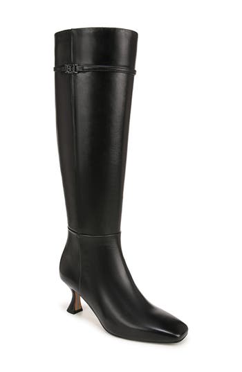 Sam Edelman Lyla Knee High Boot In Black Leather