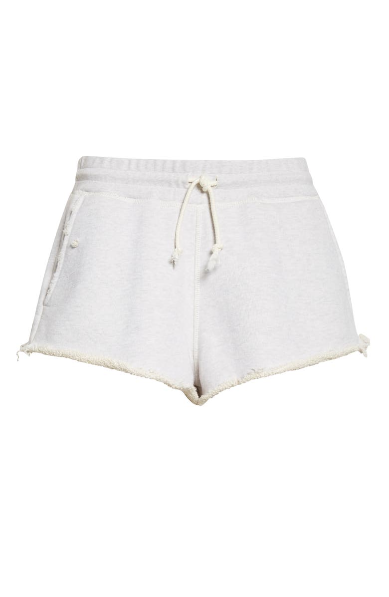 Golden Goose Distressed Cotton Sweat Shorts, Alternate, color, Vintage Gray Melange