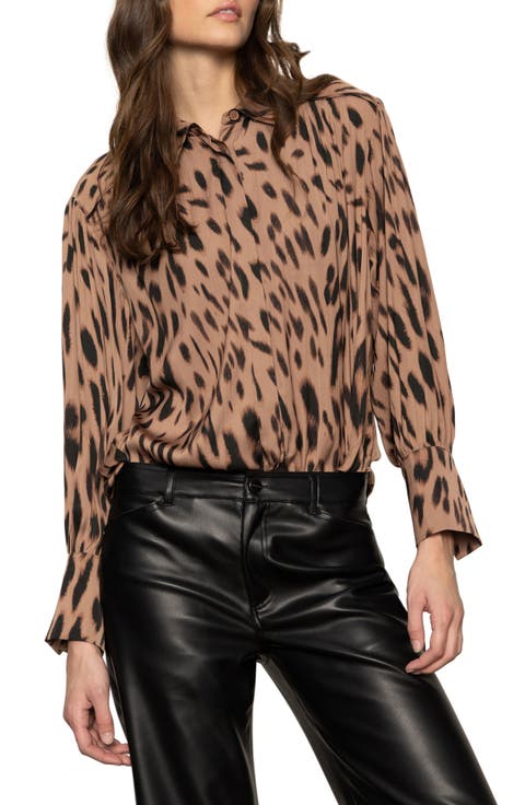 Rebel Abstract Animal Print Button-Up Shirt