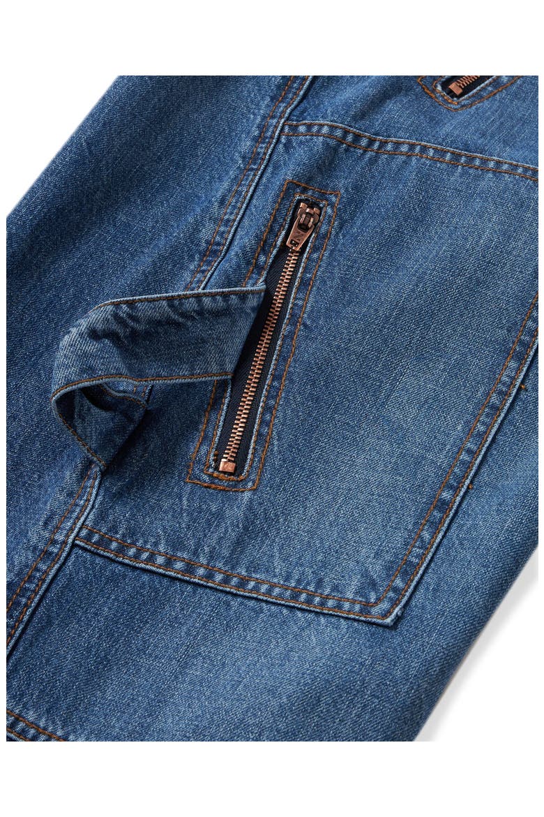 Juniaj Cargo Custom Wash Denim Trousers, Alternate, color, D580