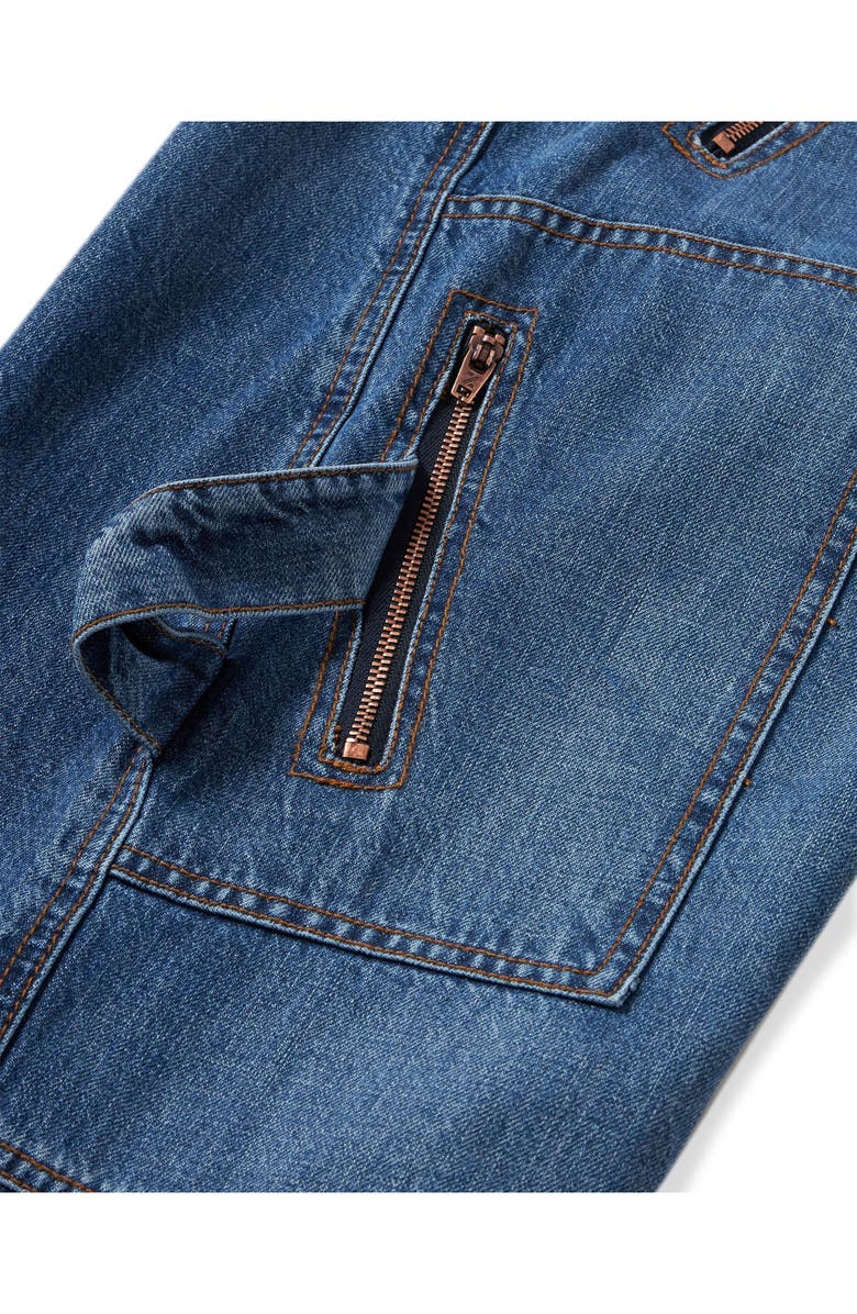 Fortela Juniaj Cargo Custom Wash Denim Trousers, Alternate, color, D580