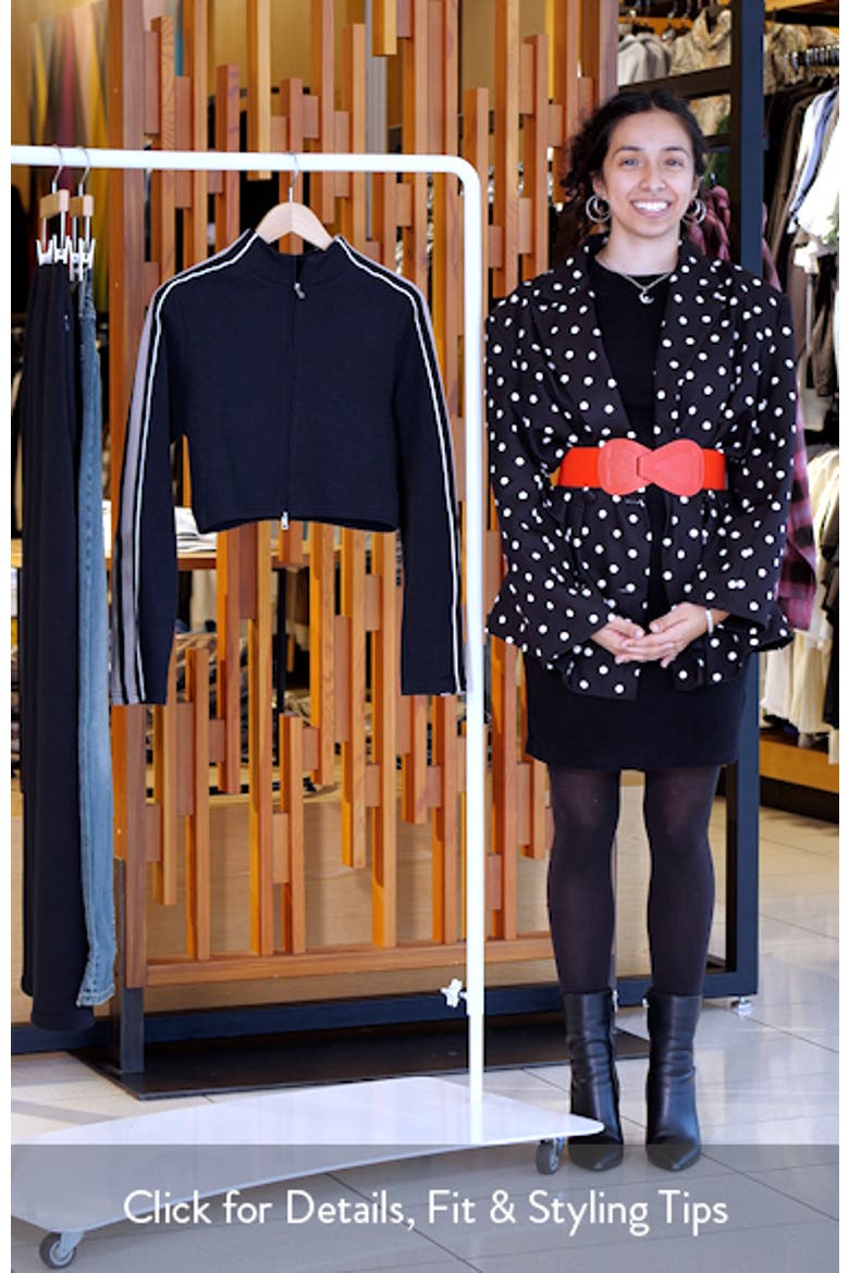 x Naomi Osaka Rib Knit Zip Crop Jacket (Women) | Nordstrom