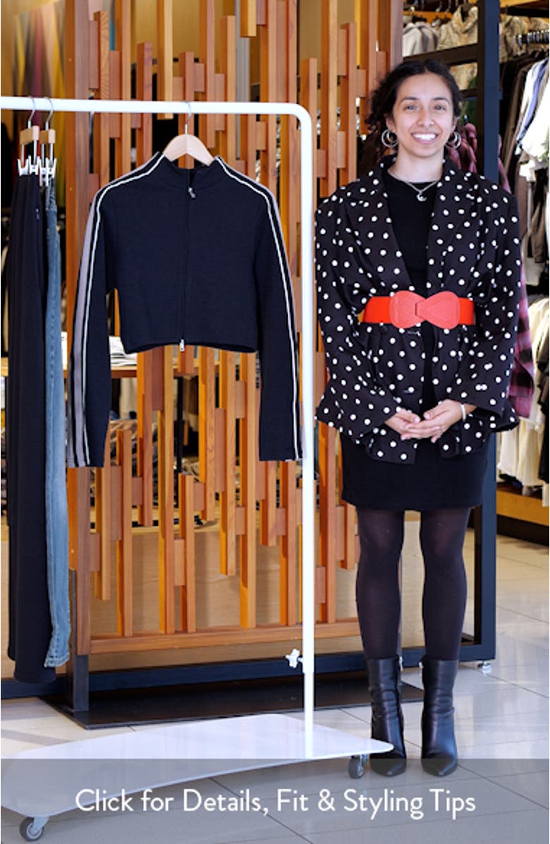 x Naomi Osaka Rib Knit Zip Crop Jacket, sales video thumbnail