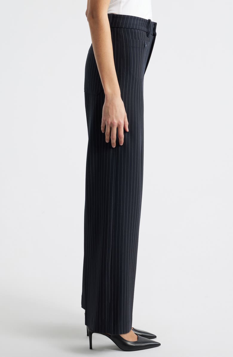 FRAME The Modernist Patch Pocket Pinstripe Pants, Alternate, color, Navy Pinstripe