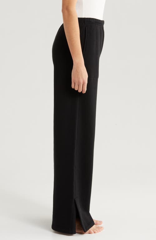 Lunya Silksweats Reversible Straight Leg Pant In Immersed Black
