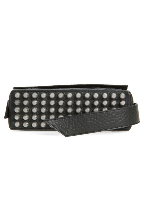 Alexander Wang Medium Ricco Crushed Leather Shoulder Bag In Black