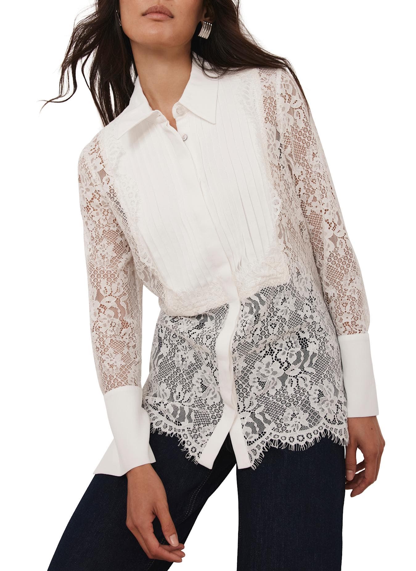 Lace Pintuck Shirt - image 2