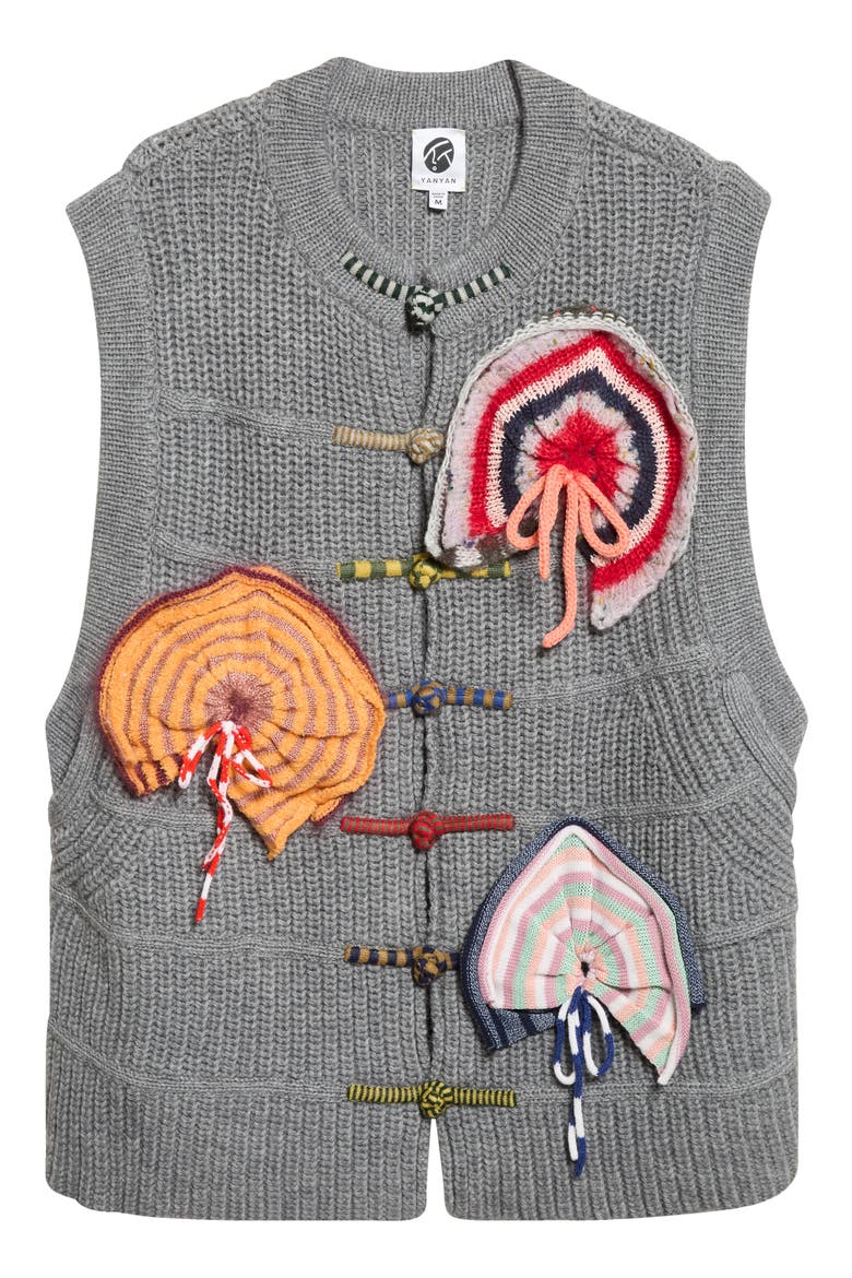 Frosty Merino Wool & Alpaca Vest (Nordstrom Exclusive), Main, color, GREY MULTI