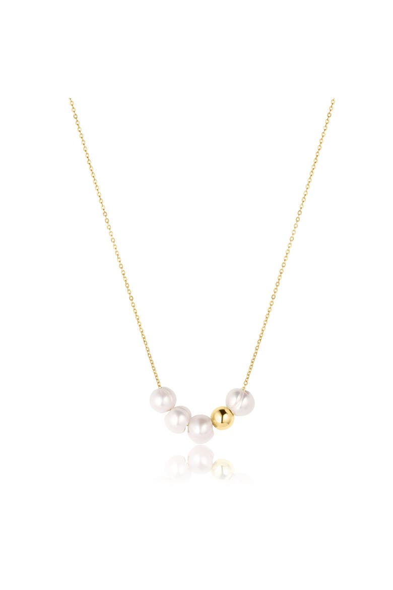 Portia Pearl Necklace, Main, color, Gold