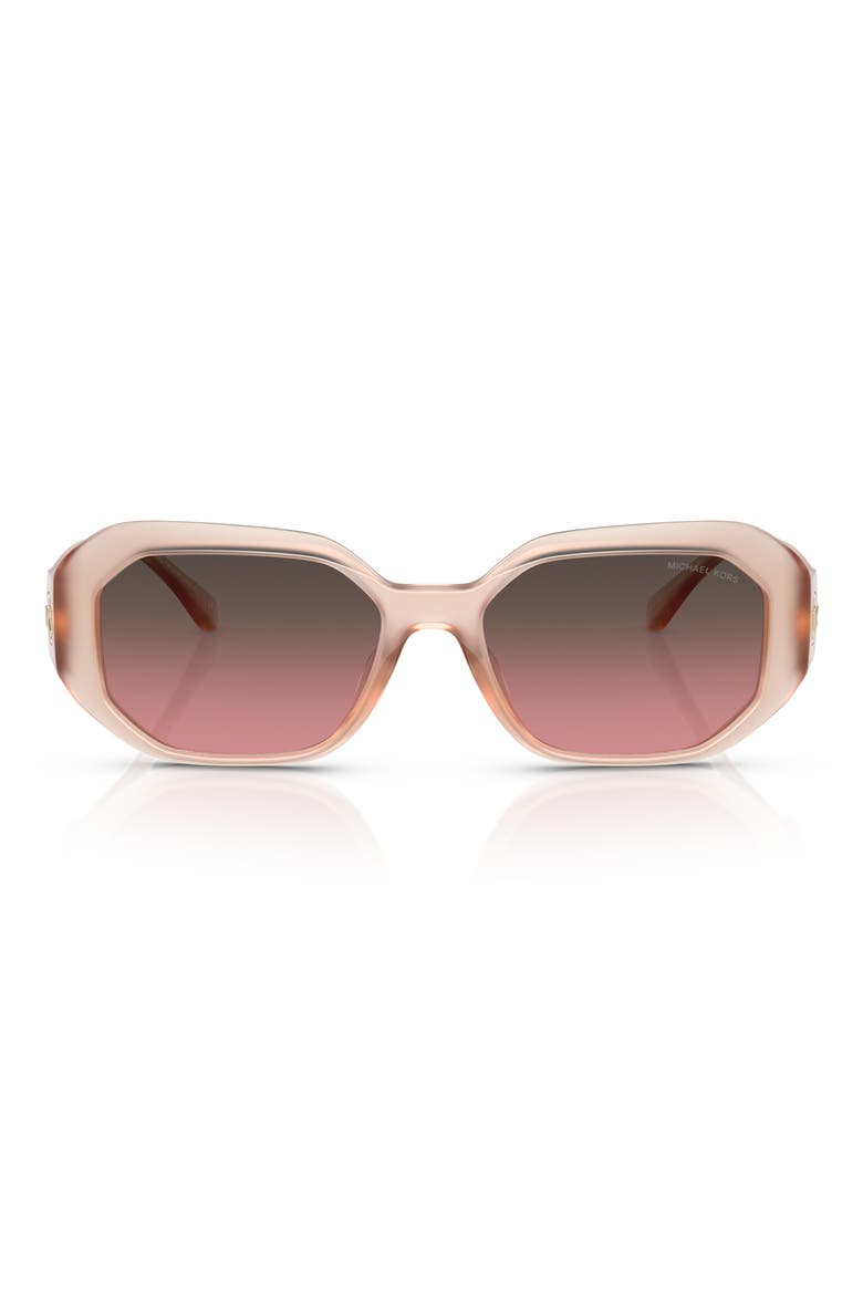 54mm Irregular Sunglasses, Main, color, LIGHT SAND / BROWN ROSE