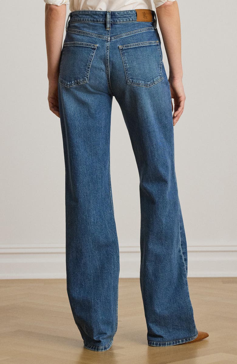 Lauren Ralph Lauren Straight Leg Jeans, Alternate, color, Atlantic Blue Wash