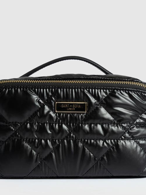 Saint + Sofia Cosmetics & Wash Bag In Black