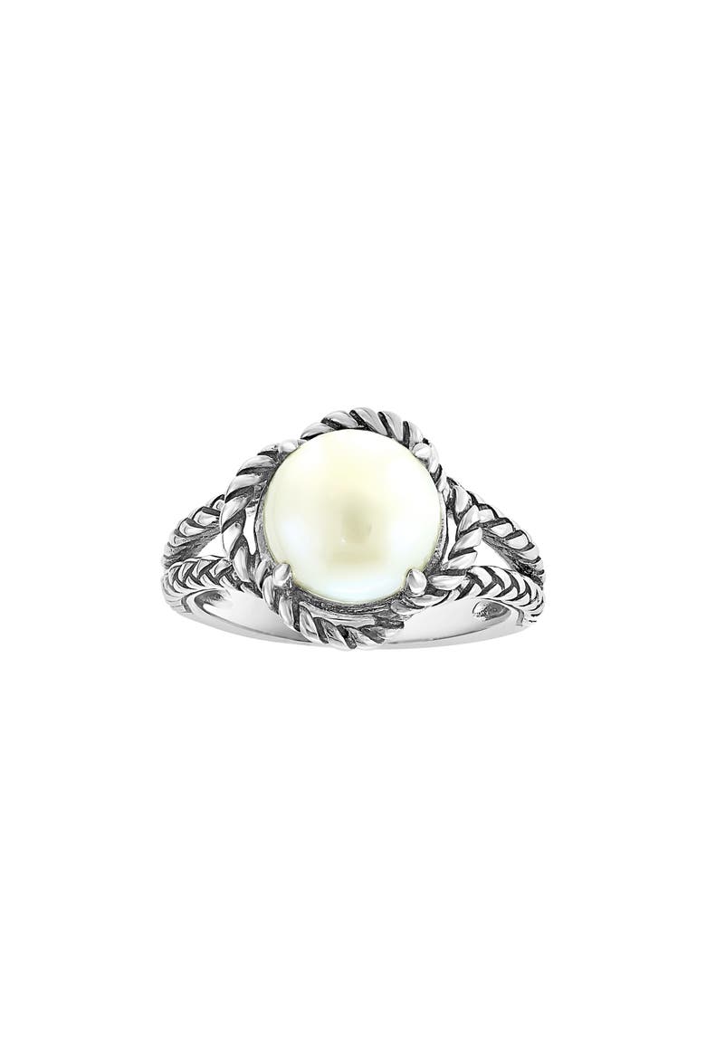Sterling Silver Freshwater Pearl Ring, Alternate, color, WHITE