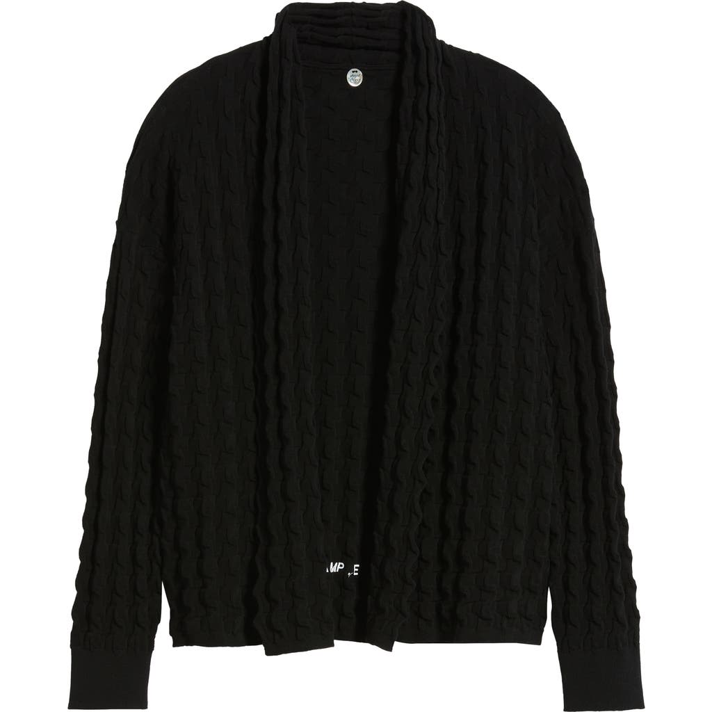 Margaret O'leary Gwen Open Cotton Cardigan In Black