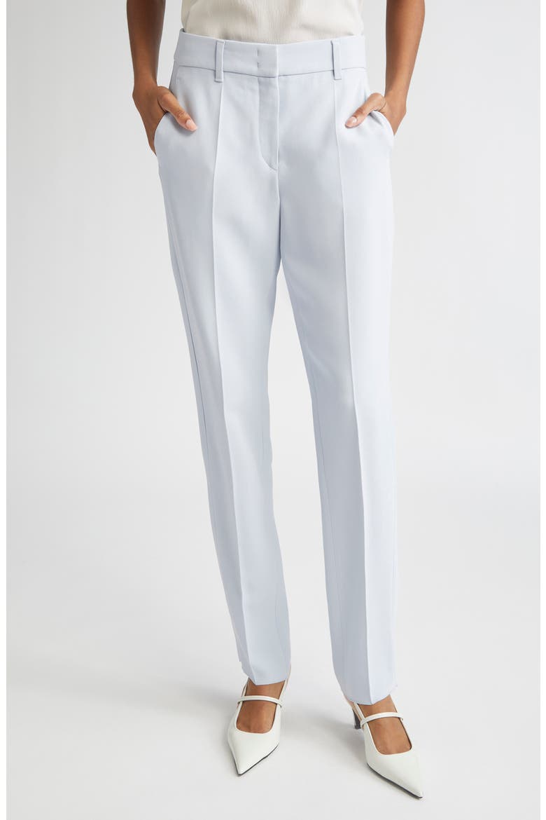 Cady Crepe Straight Leg Pants, Main, color, ZEN BLUE
