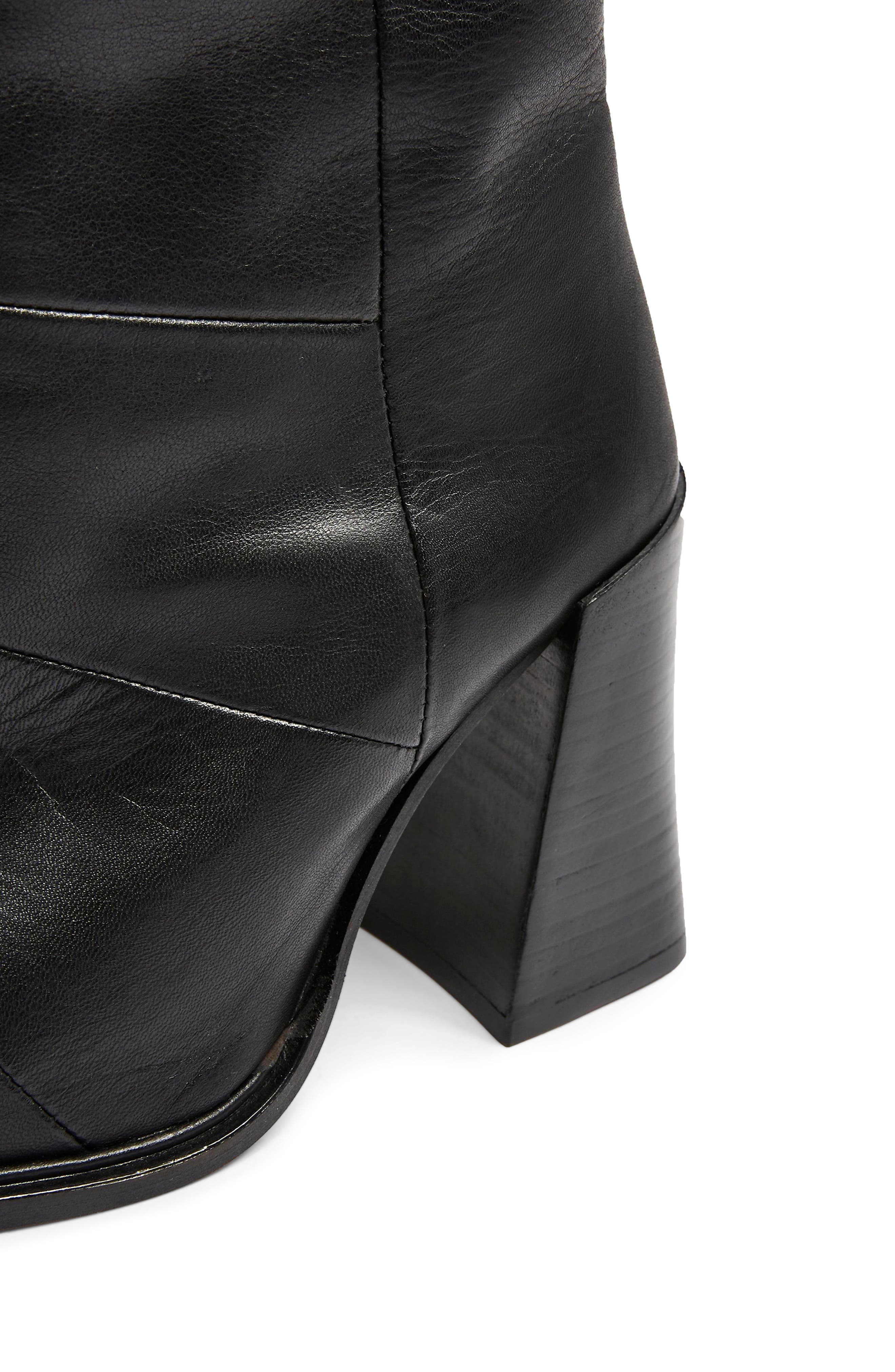 Topshop Hartley Square Toe Boot, Alternate, color, 