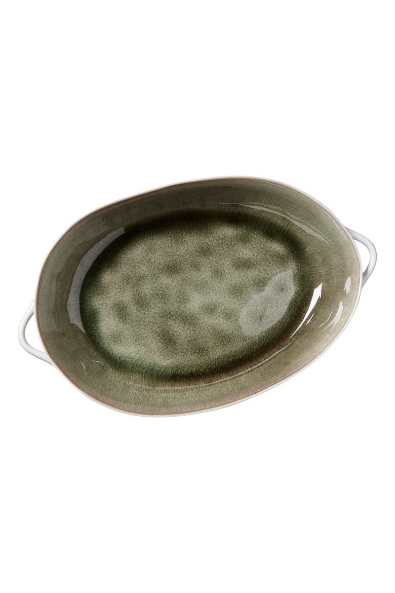 Riverstone Green Porcelain Serving Bowl for Holiday Gatherings, Alternate, color, Green