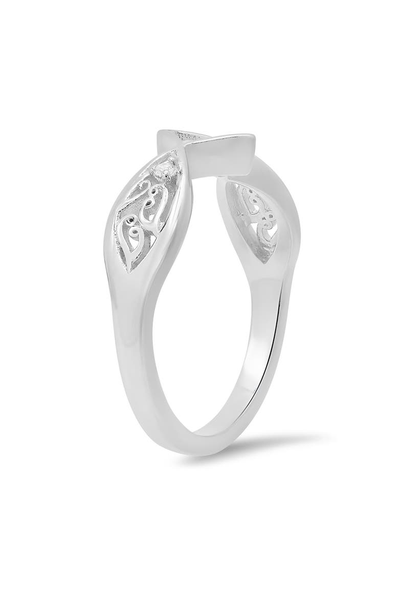 Marquise Cut Filigree Ring, Alternate, color, SILVER