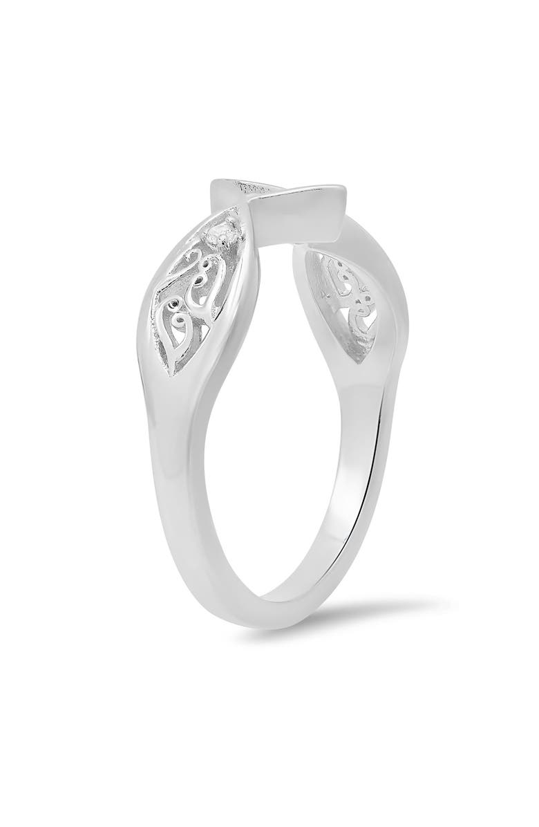 Queen Jewels Marquise Cut Filigree Ring, Alternate, color, Silver