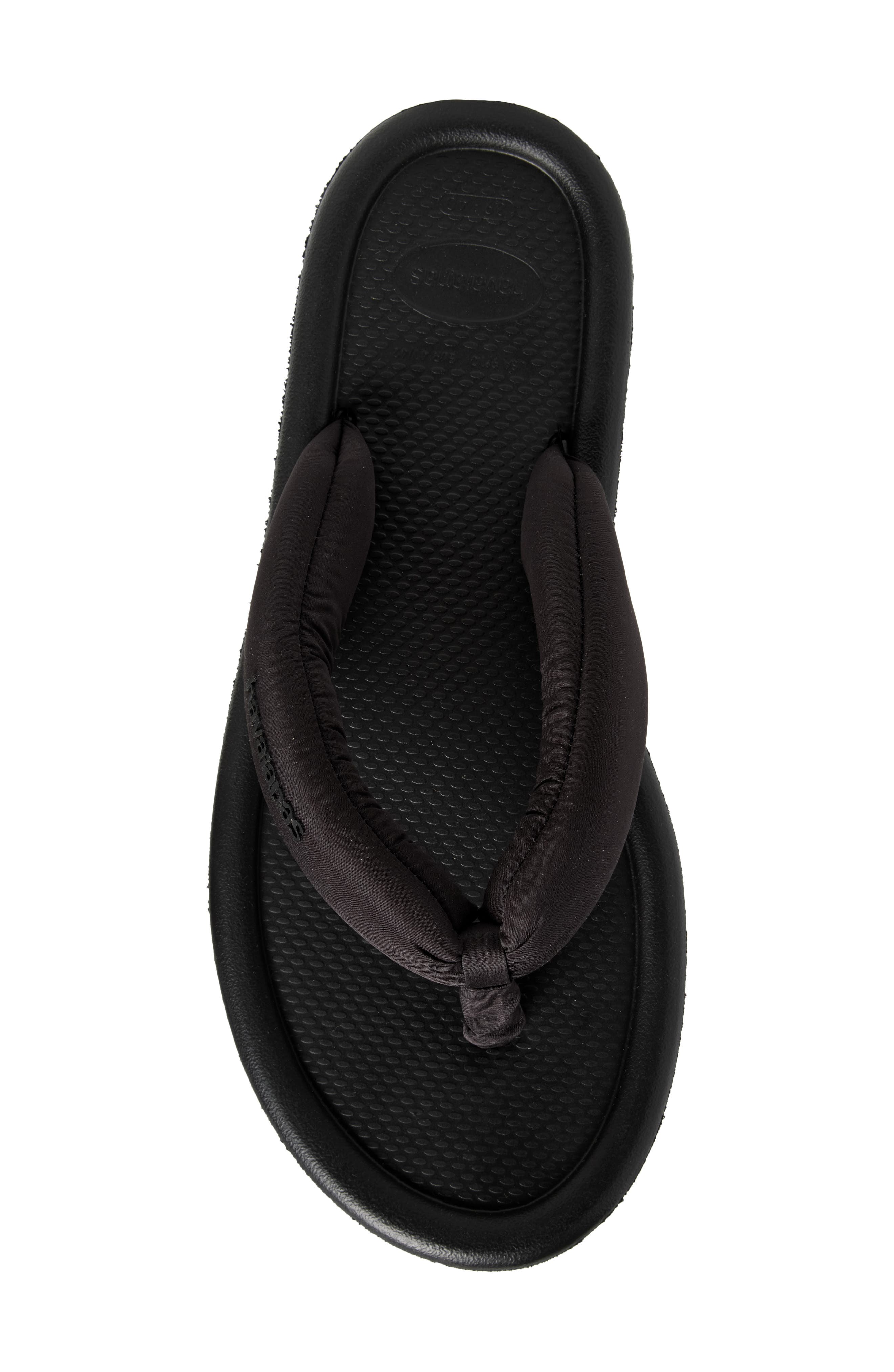 Maxi Puffed Flip Flop, Alternate, color, BLACK