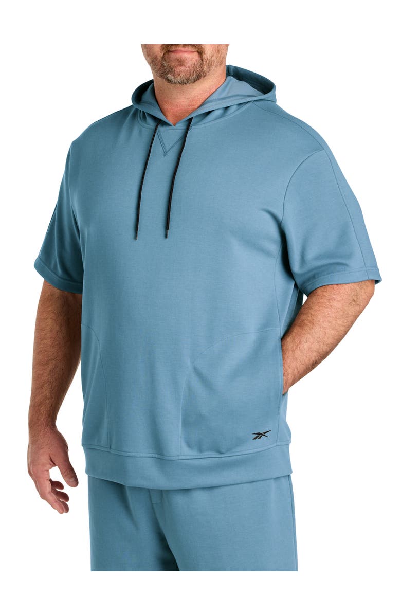 Reebok Big & Tall Supersoft 24/7 Short-Sleeve Hoodie, Main, color, Warped Blue