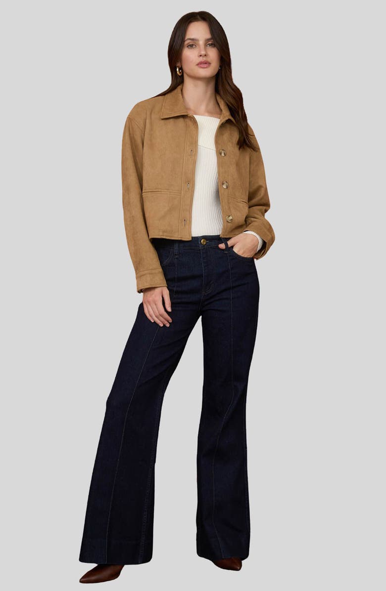 Blu Pepper Faux Suede Jacket, Alternate, color, Camel