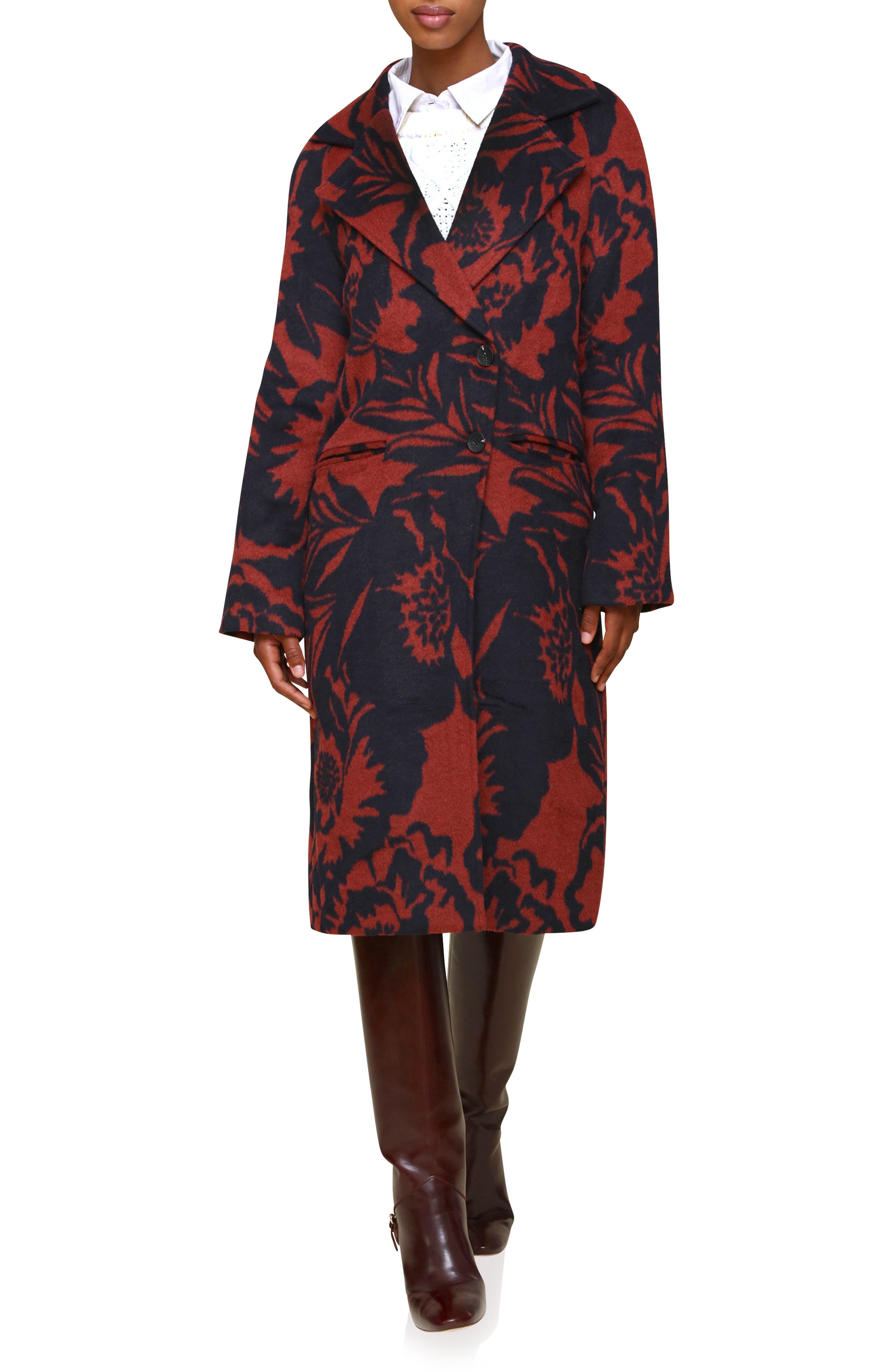 ジャケット・アウター MELTON INKJET ROSE PHOTO BIGCHESTER