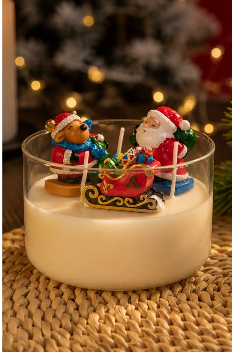 Christmas Candle Bowl, Alternate, color, Multi