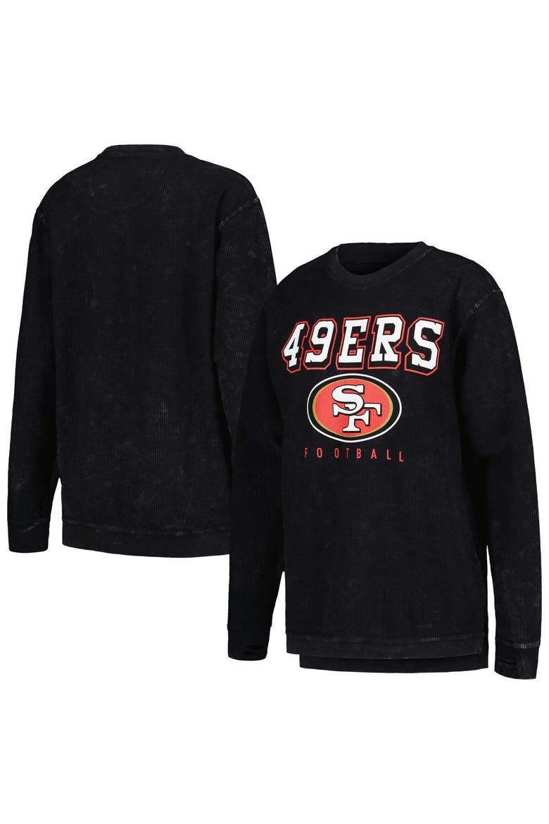 Women's G-III 4Her by Carl Banks Black San Francisco 49ers Comfy Cord Pullover Sweatshirt, Main, color, Black