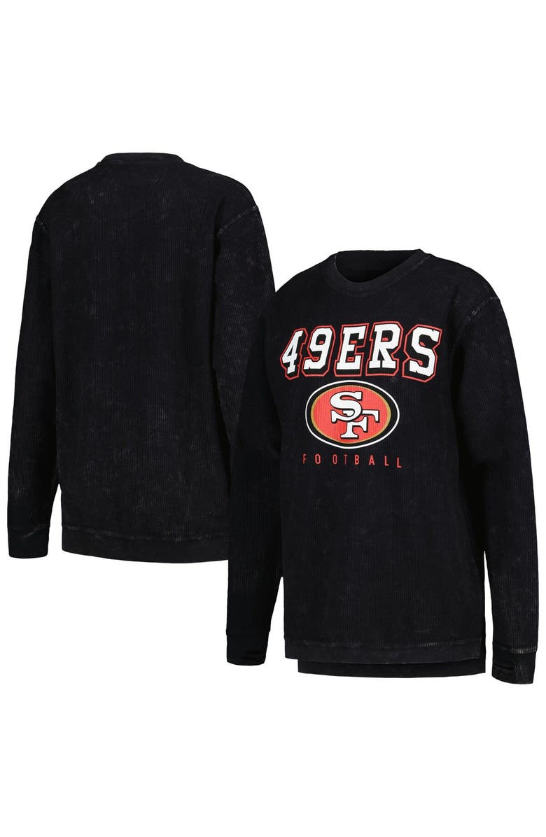 G-III 4HER BY CARL BANKS Women's G-III 4Her by Carl Banks Black San Francisco 49ers Comfy Cord Pullover Sweatshirt, Main, color, Black