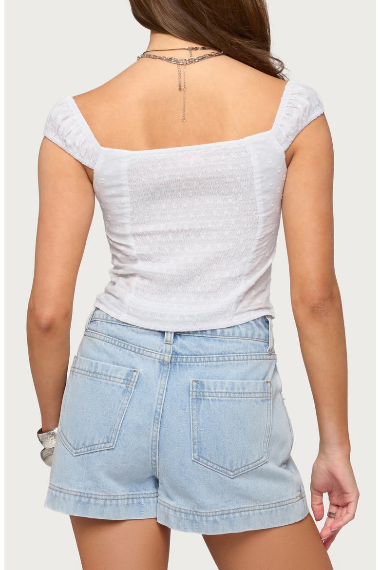Laura Off the Shoulder Cotton Top, Alternate, color, WHITE