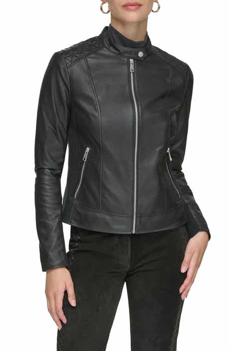 Andrew Marc Leather Racer Jacket