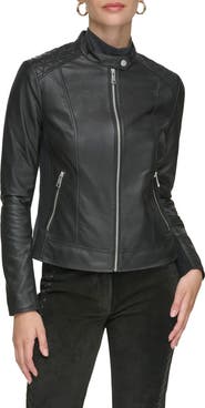 Andrew Marc Leather Racer Jacket