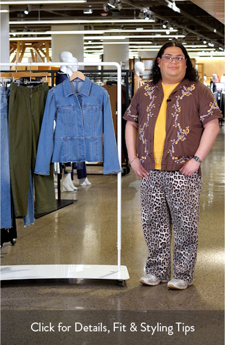 Peplum Denim Jacket, sales video thumbnail